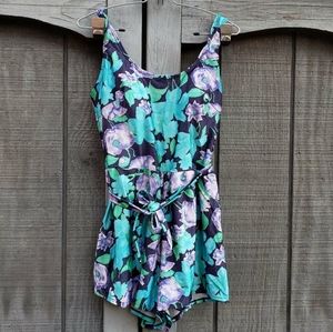 Vtg 'Blair' tropical one-piece swimsuit